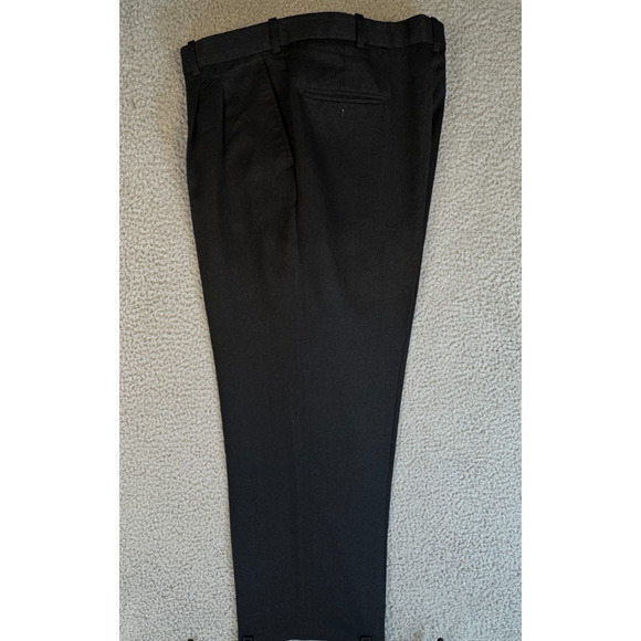 Haggar Cool Right Performance Flex Mens Black Pants 38x29 Classic Fit - Picture 7 of 16